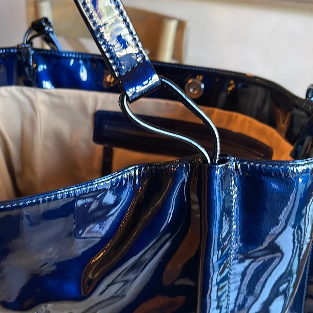 COPY - Merci Marie Italian patent leather hobo purse never used beautiful - Picture 9 of 12